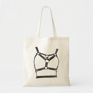 Leather Harness Straps Tote Bag