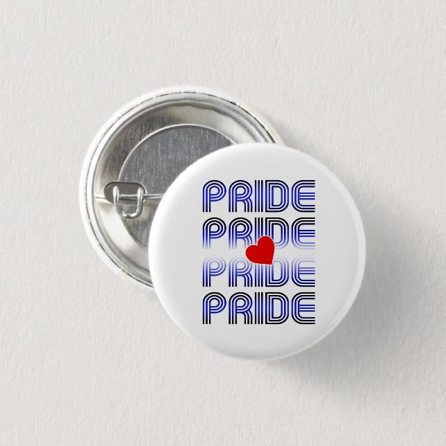 Leather Heart Retro Pattern Button (Front & Back)