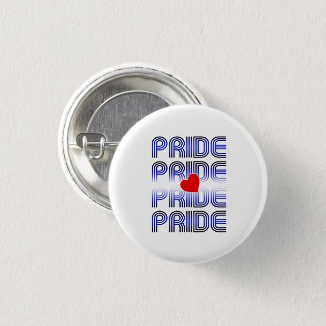 Leather Heart Retro Pattern Button (Front & Back)
