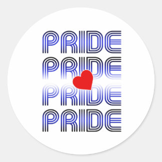 Leather Heart Retro Pattern Classic Round Sticker