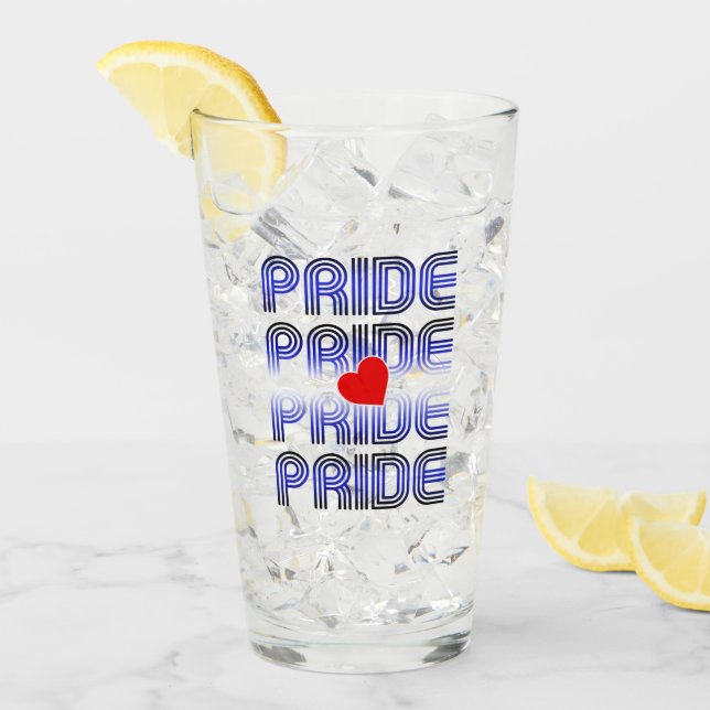 Leather Heart Retro Pattern Glass (Front Ice)