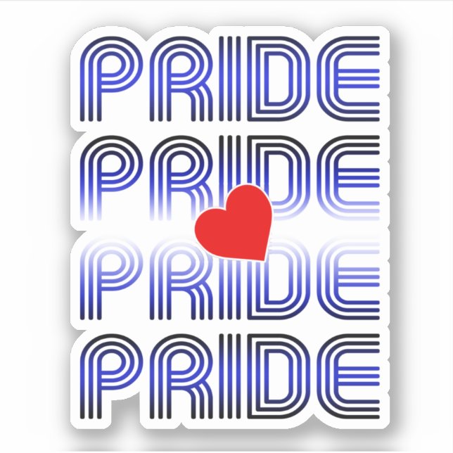 Leather Heart Retro Pattern Sticker (Front)