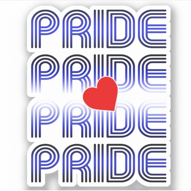 Leather Heart Retro Pattern Sticker (Front)