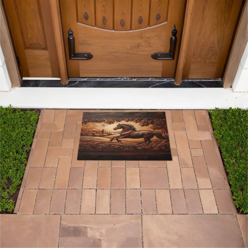 Leather Horse Doormat