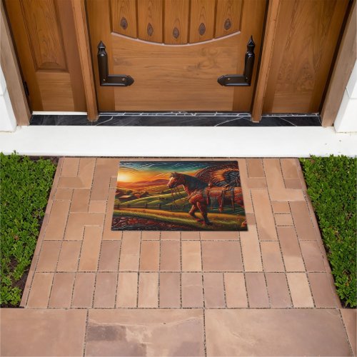 Leather Horse Doormat