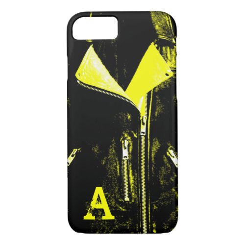 Leather Jacket Yellow monogram iPhone 7 case