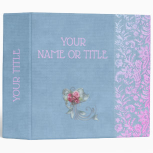 Leather Lace Elegant Weddings 3 Ring Binder