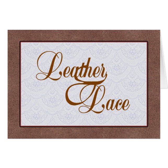 Leather & Lace Wedding Cards (Front Horizontal)