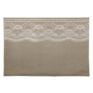 Leather & Lace Wedding Cloth Placemat