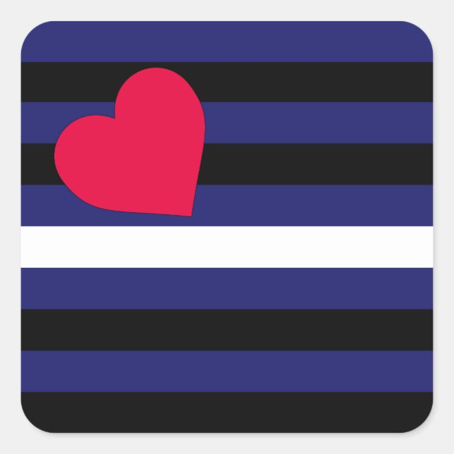 Leather Latex and BDSM Pride Flag Square Sticker (Front)