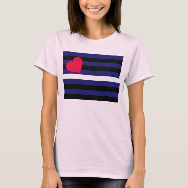 Leather Latex and BDSM Pride Flag T-Shirt (Front)