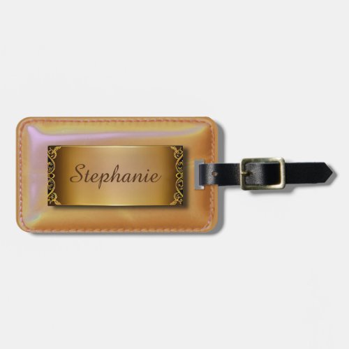 Leather Look Backpack Luggage Tag 