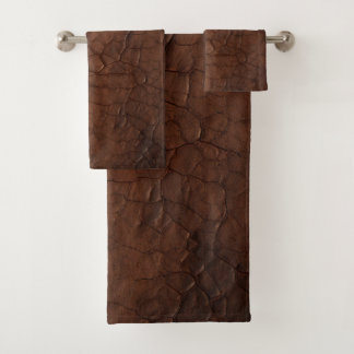 Leather-look Bath Towel Set