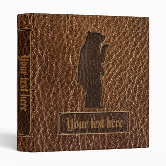 Leather-Look Black Bear Binder