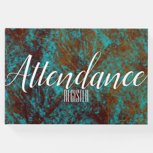 Leather look blue faux  Attendance Register Guest Book