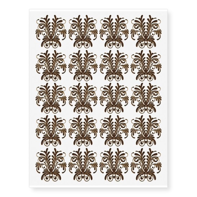 Leather-Look Bouquet 1 Temporary Tattoos (Front)
