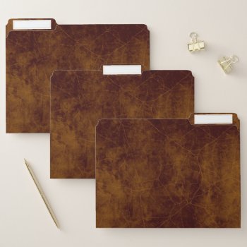 Leather Look Brown Aged Antique Weathered File Folder by mensgifts at Zazzle