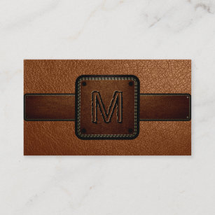 Leather Look Brown Business Card