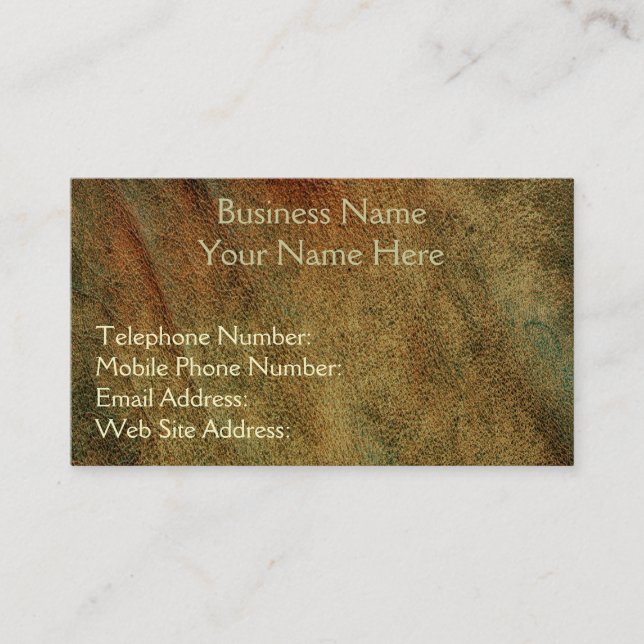 Leather-look Business & Profile Cards (Front)