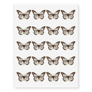Leather-Look Butterfly Temporary Tattoos