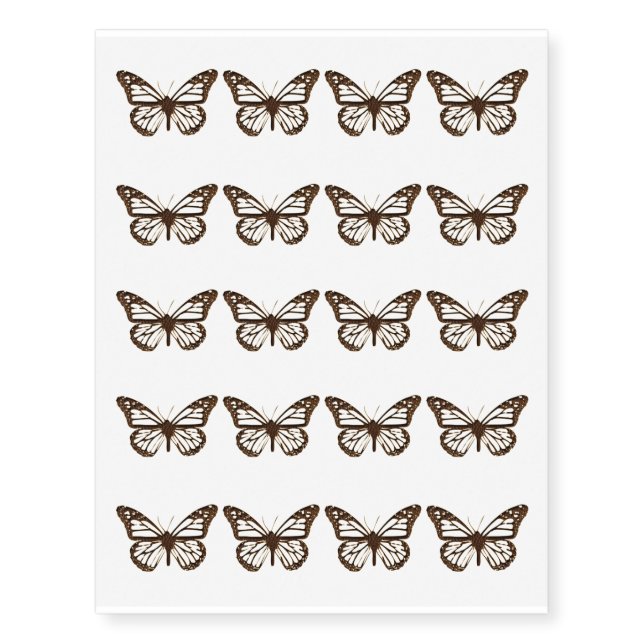 Leather-Look Butterfly Temporary Tattoos (Front)