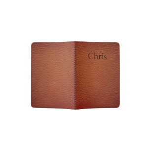 Leather look customizable passport holder