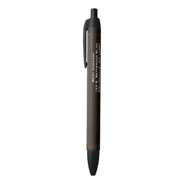 Leather look customized pen (Top (Vertical))