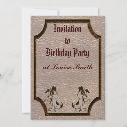 Leather-Look Dog Soft Announcements