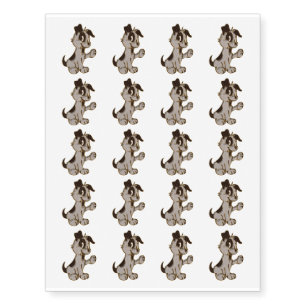 Leather-Look Dog Temporary Tattoos