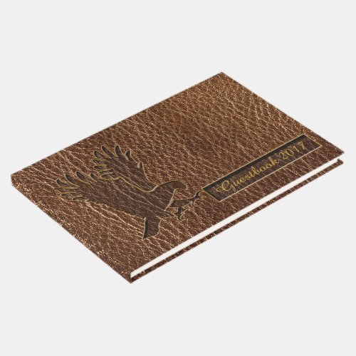 Leather_Look Eagle Guest Book