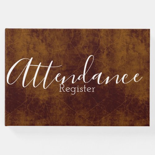 Leather look faux  Attendance Register 2 Guest Book