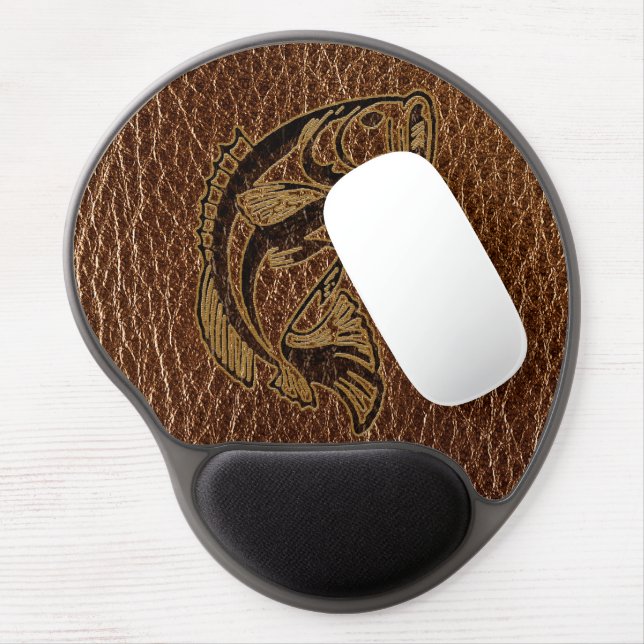Leather-Look Fish Gel Mouse Pad (Left Side)