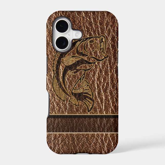 Leather-Look Fish Iphone Case (Back)