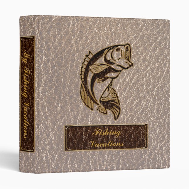 Leather-Look Fish Soft 3 Ring Binder (Front/Spine)