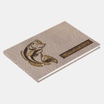 Leather-look Fish Soft Guest Book by MarianaEwaPattern at Zazzle