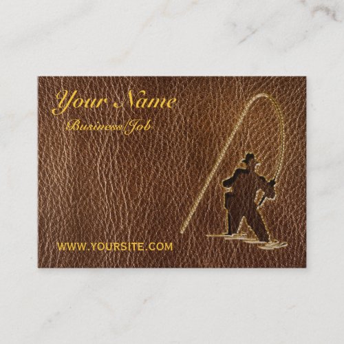 Leather_Look Fisherman Business Card
