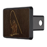 Leather-look Fisherman Dark Tow Hitch Cover at Zazzle