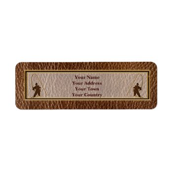 Leather-look Fisherman Label by MarianaEwaPattern at Zazzle