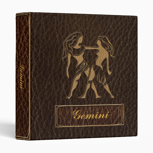 Leather-Look Gemini 3 Ring Binder (Front/Spine)