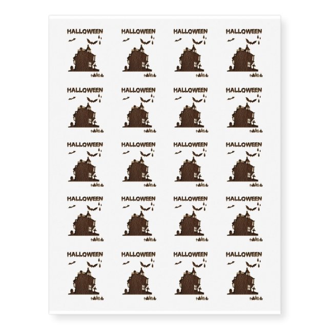 Leather-Look Halloween 1 Temporary Tattoos (Front)