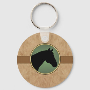 Leather look Horse Head KEYCHAIN