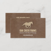 Leather Look Horse Imprint Business Card (Front/Back)