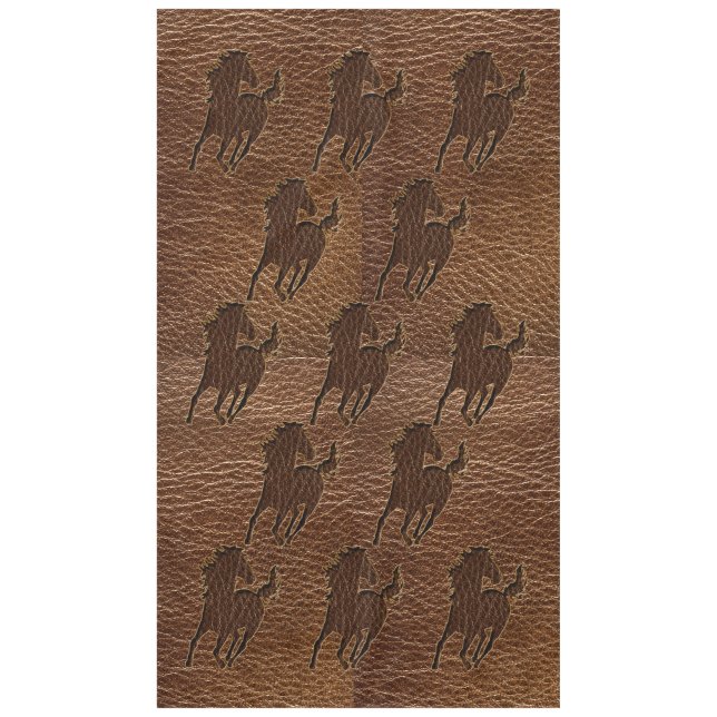 Leather-Look Horse Tablecloth (Front)