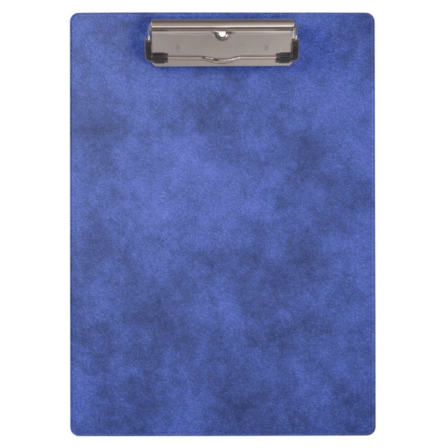 Leather Look In Overcast Blue Clipboard (Front)