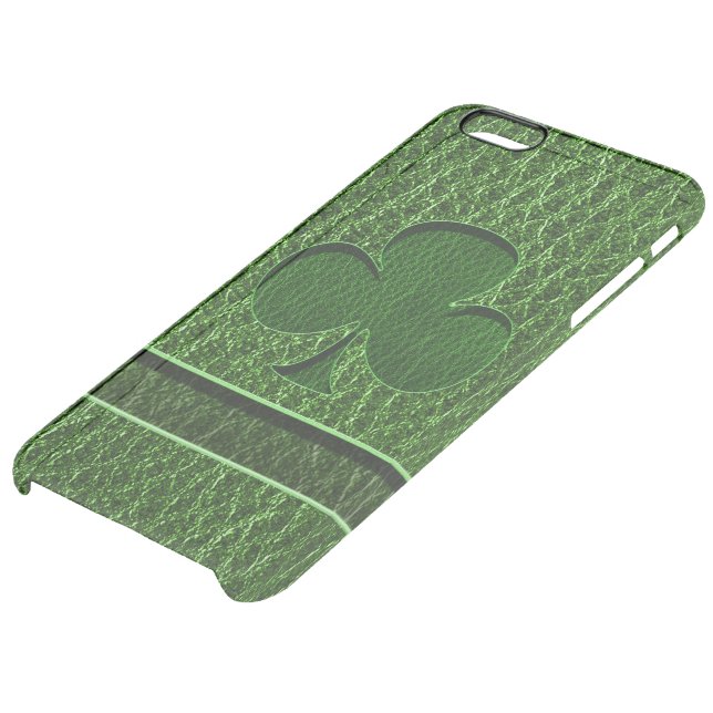 Leather-Look Irish Clover Uncommon iPhone Case (Bottom)