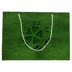 Leather-Look Irish CloverBall Large Gift Bag