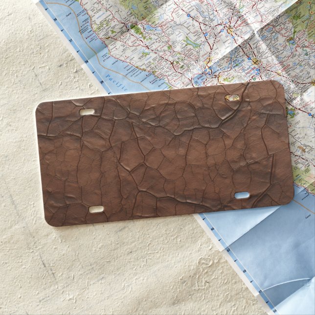 Leather-look License Plate (In Situ)