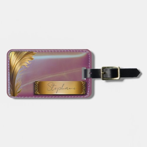 Leather Look Mag Luggage Tag