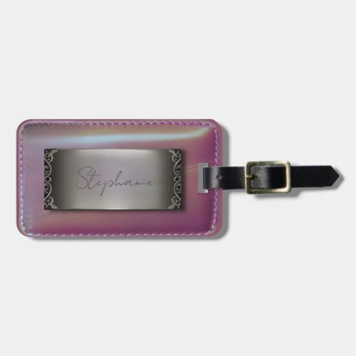 Leather Look Mag Luggage Tag