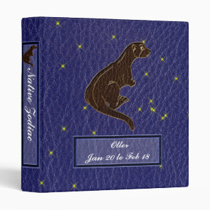 Leather-Look Native American Zodiac Otter Binder